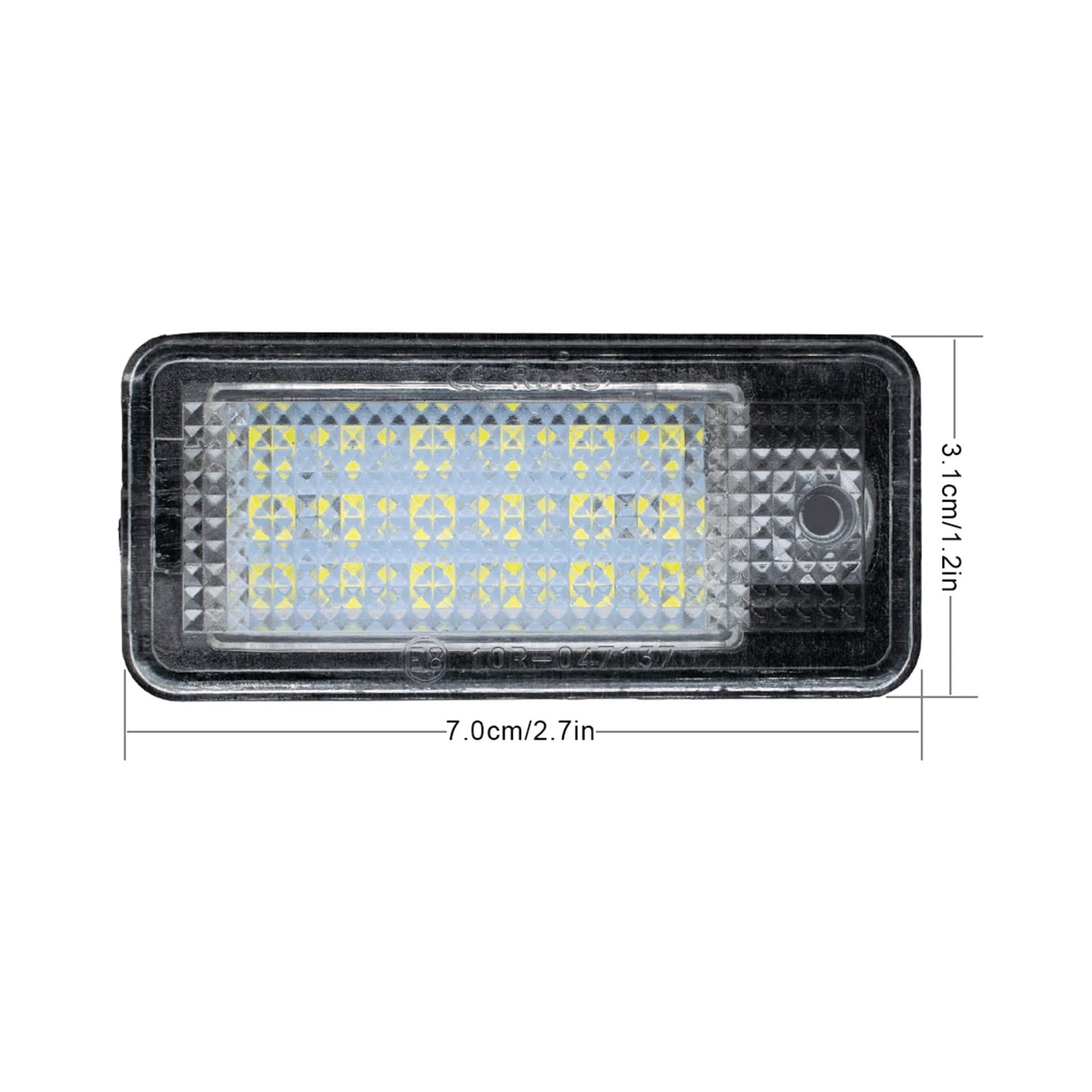 Luz de la placa del auto Para A3 S3 A4 S4 A5 A6 S6 A8 S8 Q7 RS4 Luz De Matrícula Xenón Blanco - Lámparas De Matrícula De Coche