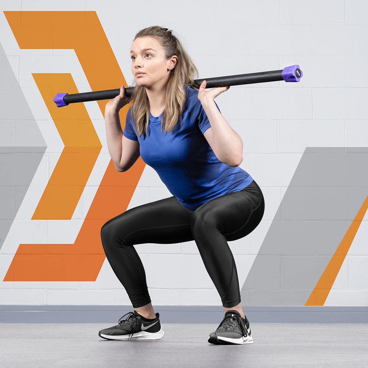 METIS Gym Aerobic Weight Bar - Body Bars For Home Fitness | 5x Weight Options: 2KG to 10KG | Foam Padded Exterior | Even Weight Distribution | Home Gym Barbell (2kg)