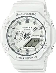 Relógio feminino analógico G-Shock GMA-S2100-7ADR, branco, pulseira, Branco, 46.2×42.9×11.2mm, correia