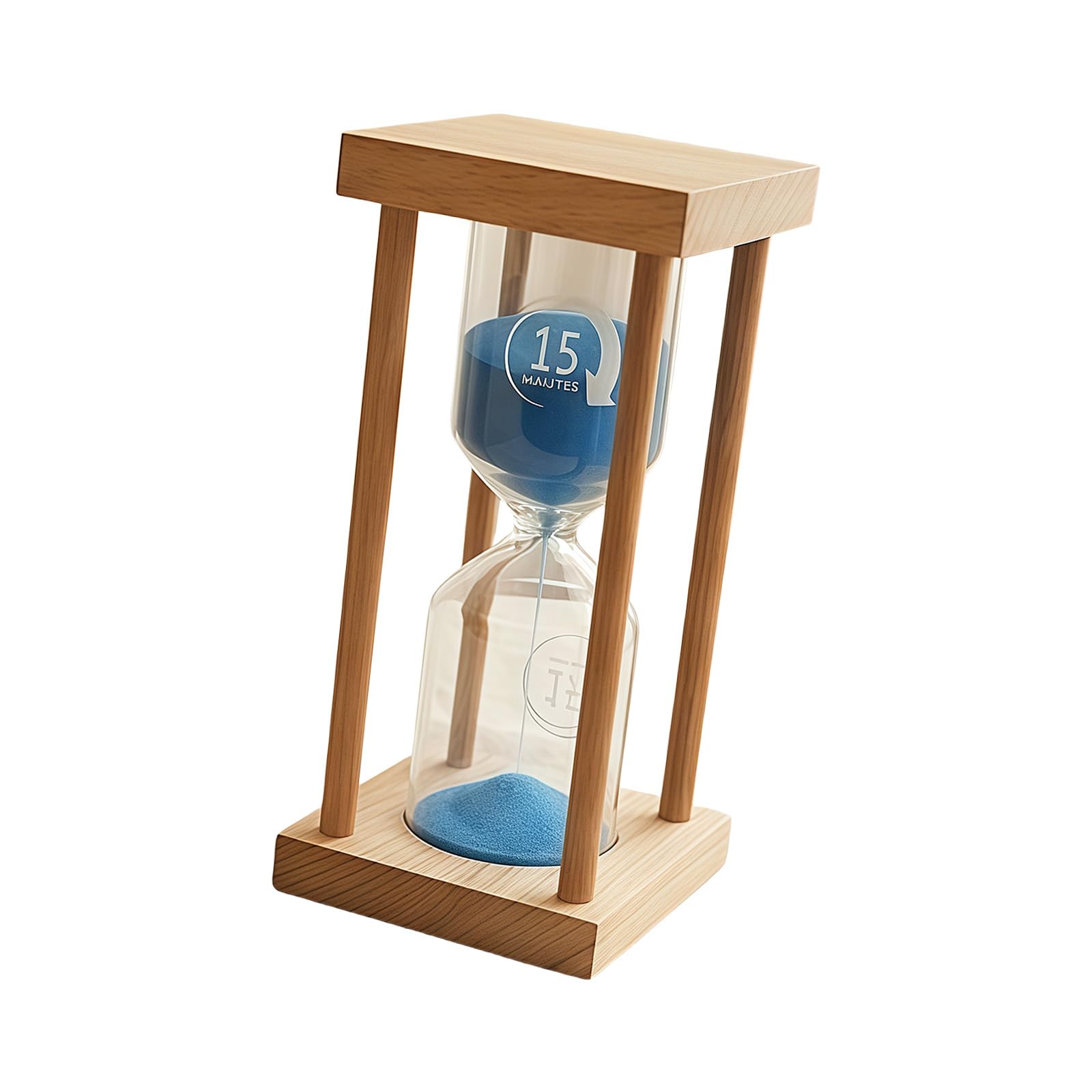 NMFLAB Decorative Luminouses Hourglasses Sustainable Sand Timbers 3 / 15Minutes for Home or Workspaces Use Bright Sand Clock