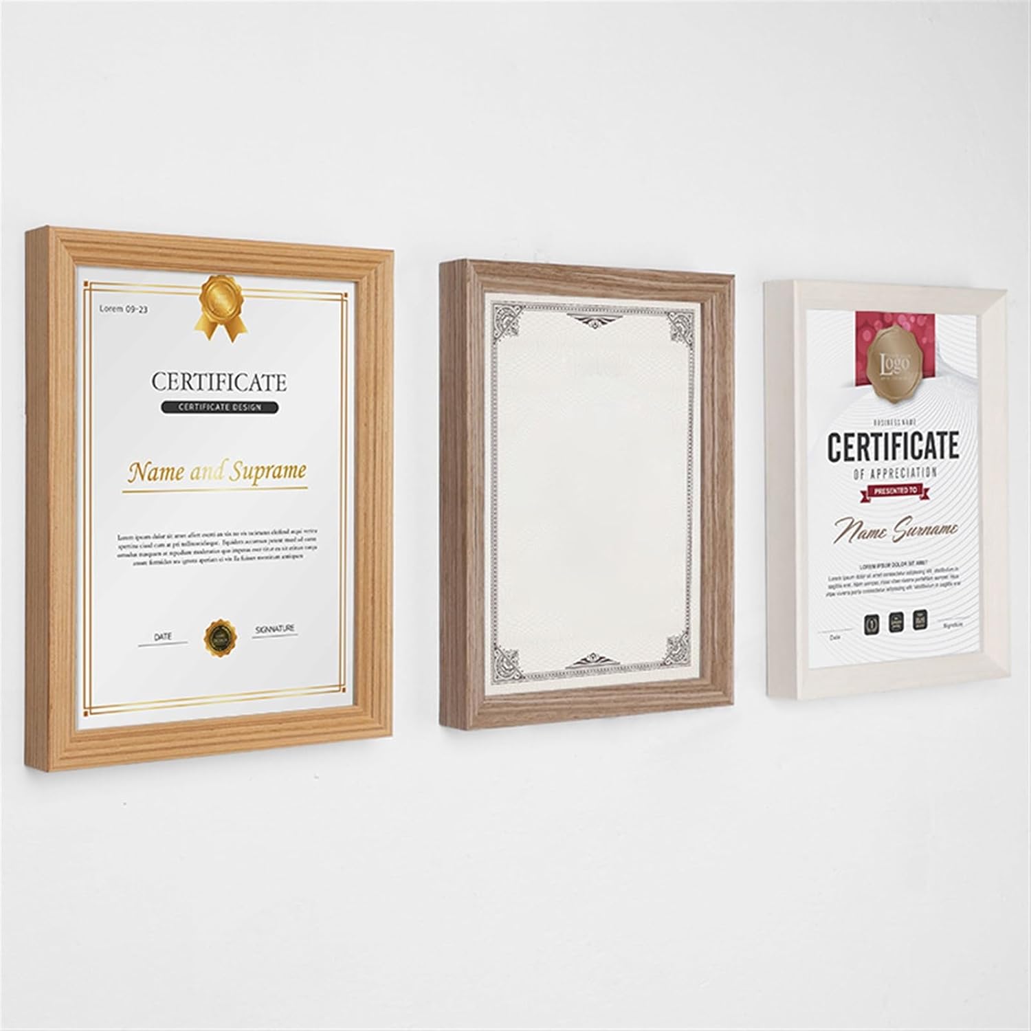 10 x 14 inch Certificate Diploma Frame Graduation Degree Document Picture Frame for Wall Mount Décor and Tabletop Display, Beige