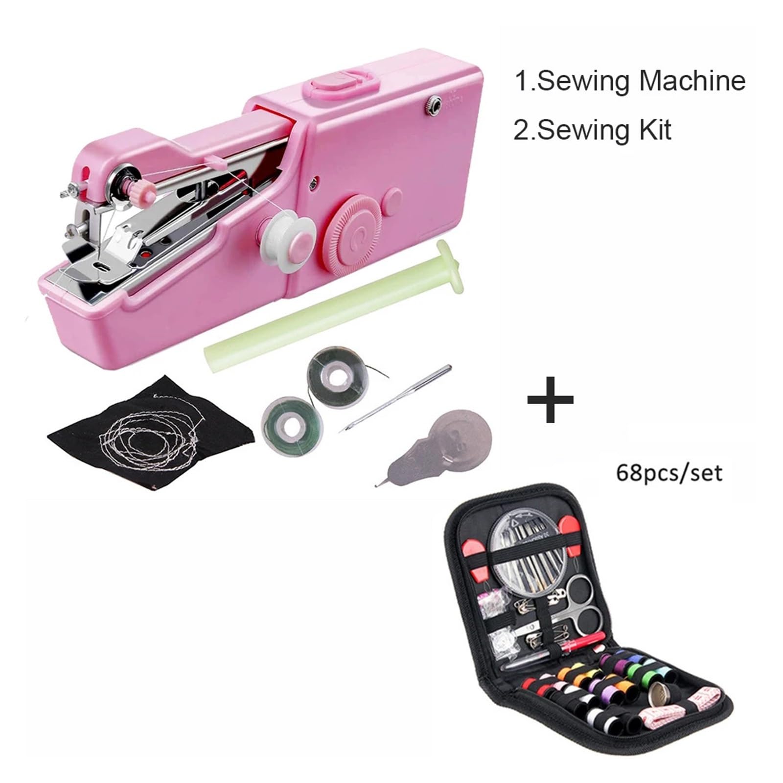 Mini máquina de Coser portátil para el hogar, Puntada rápida, Costura, Bordado, inalámbrica, para Ropa y Telas, electrónica, fácil de Usar.,Machines Sewing Kit