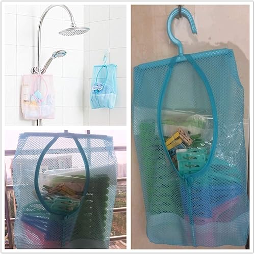 Miniatura 2 de DurReus Bolsa de malla para exteriores, soporte para baño, ducha, organizador de cocina, organizador para colgar en el hogar, 3 unidades