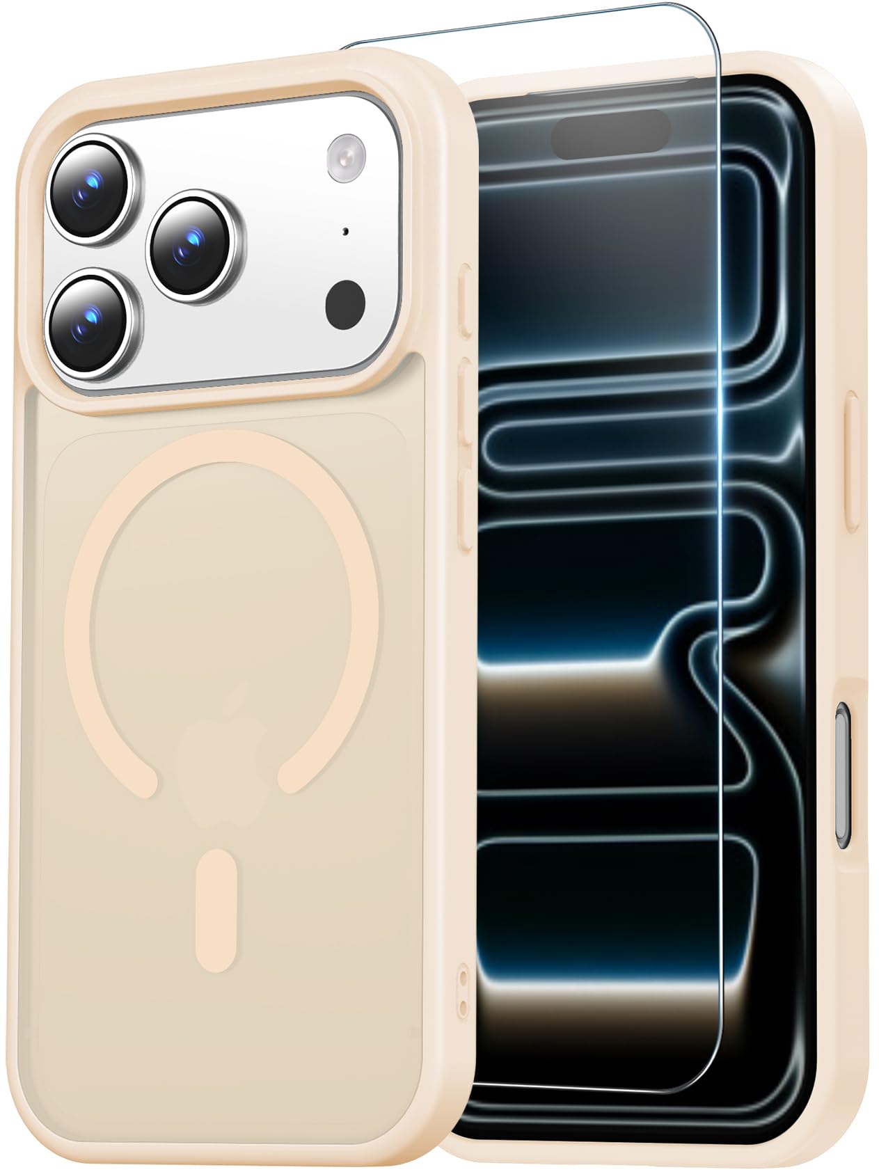 Temdan for iPhone 18 Pro Max Case/iPhone 17 Pro Max Case, Beige
