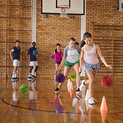 Atomic Athletics 6Pack of Neon Rubber Playground Basketballs Bulk