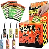 Halloween Party Costume Contest Ballot Box and 55 Voting Cards 6 Award Prize Ribbons Halloween Decorations for Teens Adults Home Office Halloween Costume Contest Set Party Games Supplies
