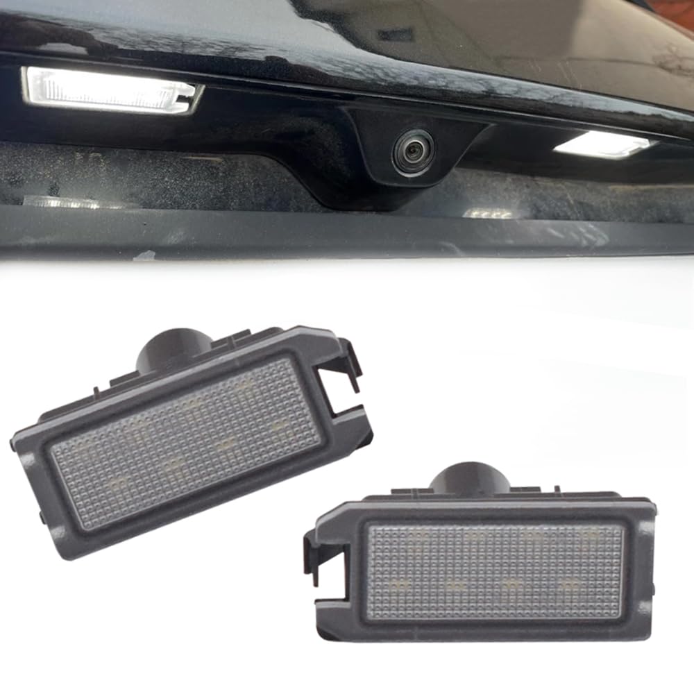 A Pair LED License Plate Light Number Plate Lamp For Jeep Grand Cherokee Compass Patriot Fiat 500 Dodge Viper Maserati Levante (JP001)
