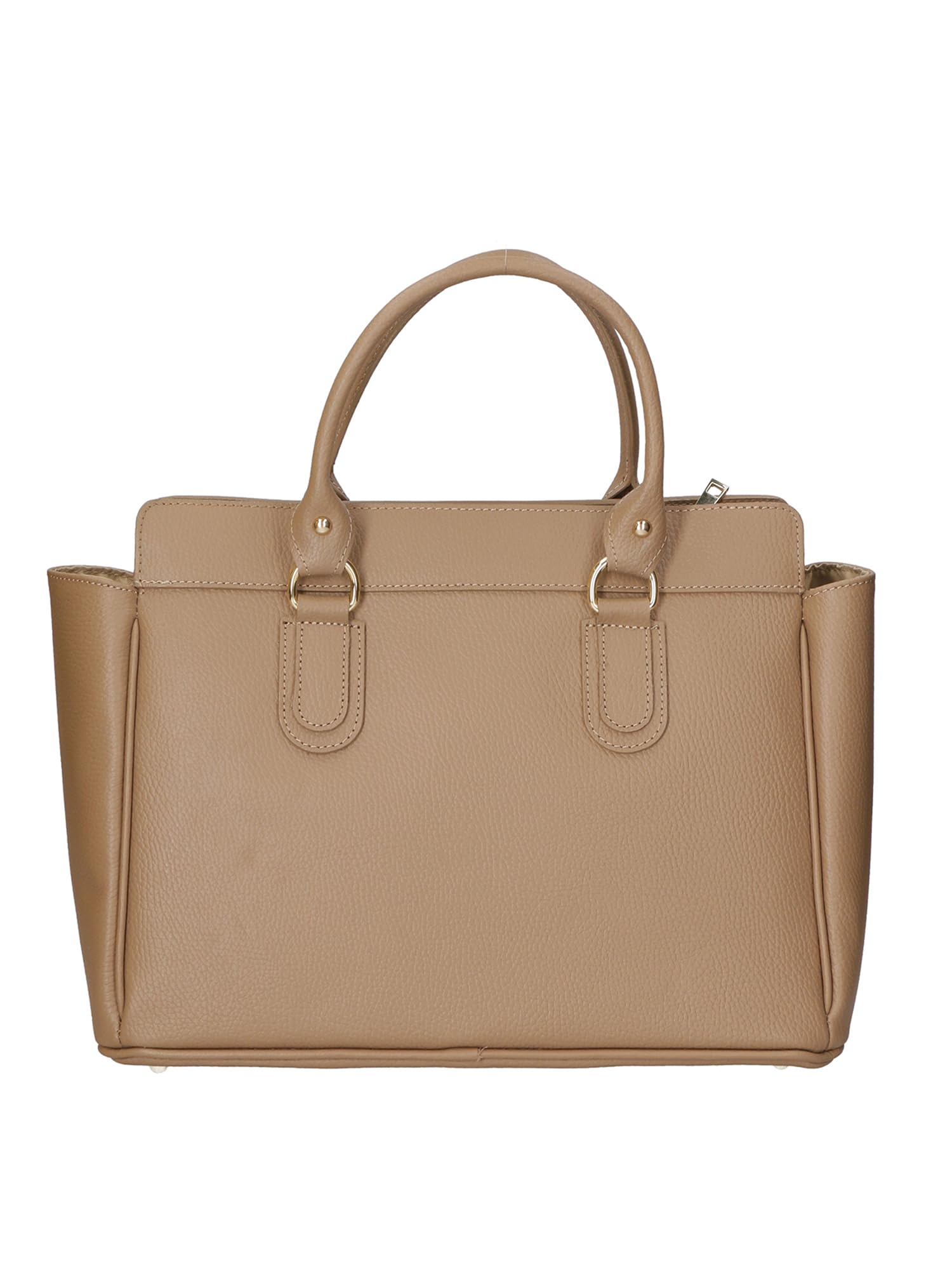 Gave Lux Borsa a mano Elena pelle dollaro Made in Italy - Grigio 37x28x18 cm Dark Taupe