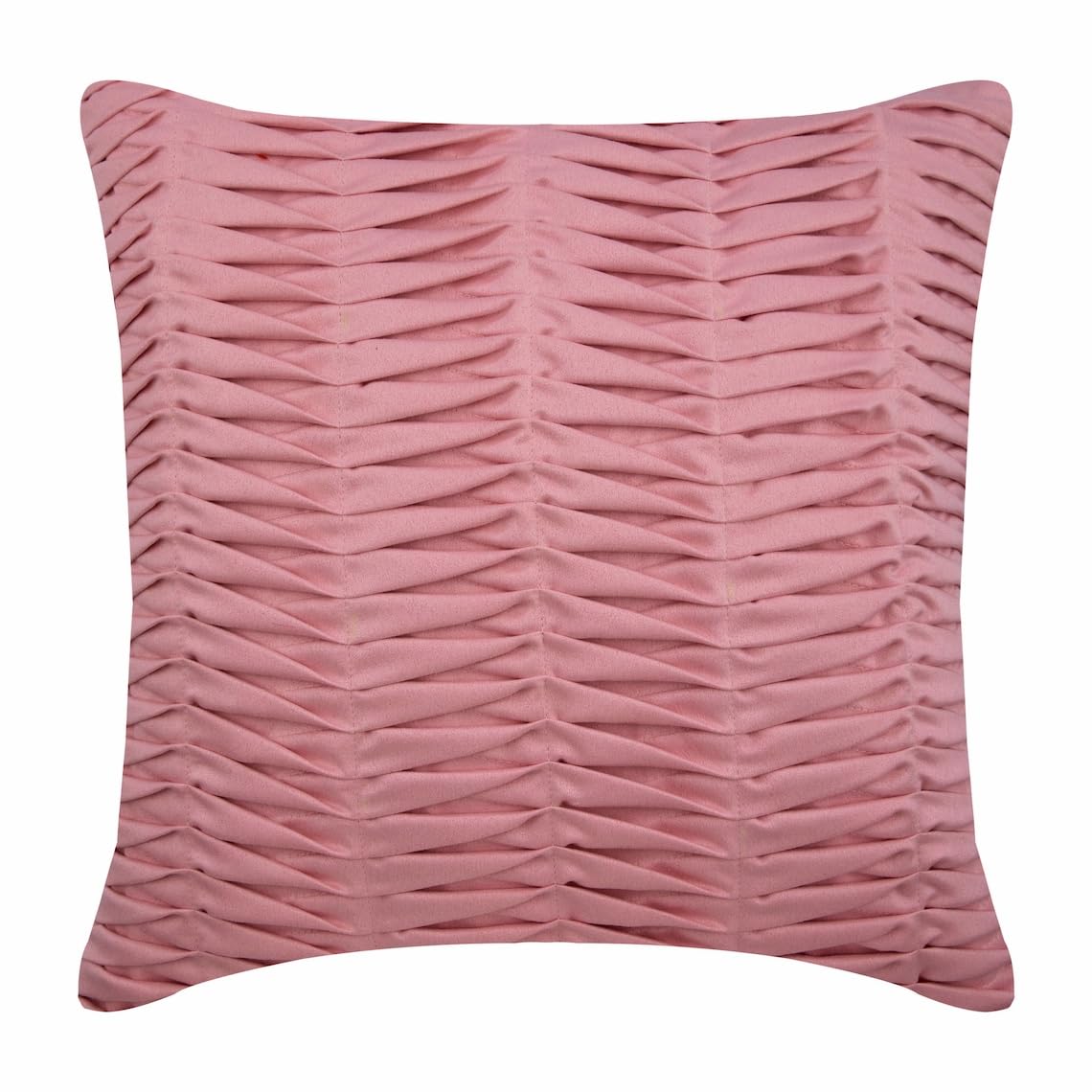 The HomeCentric Moss Rose Euro Shams, 65x65 cm (26x26 inch) Euro Cushion Cases, Textured Pintucks Solid Euro Cushion Shams, Faux Suede Euro Shams, Solid Contemporary Euro - Moss Rose Wind Folds — image 1
