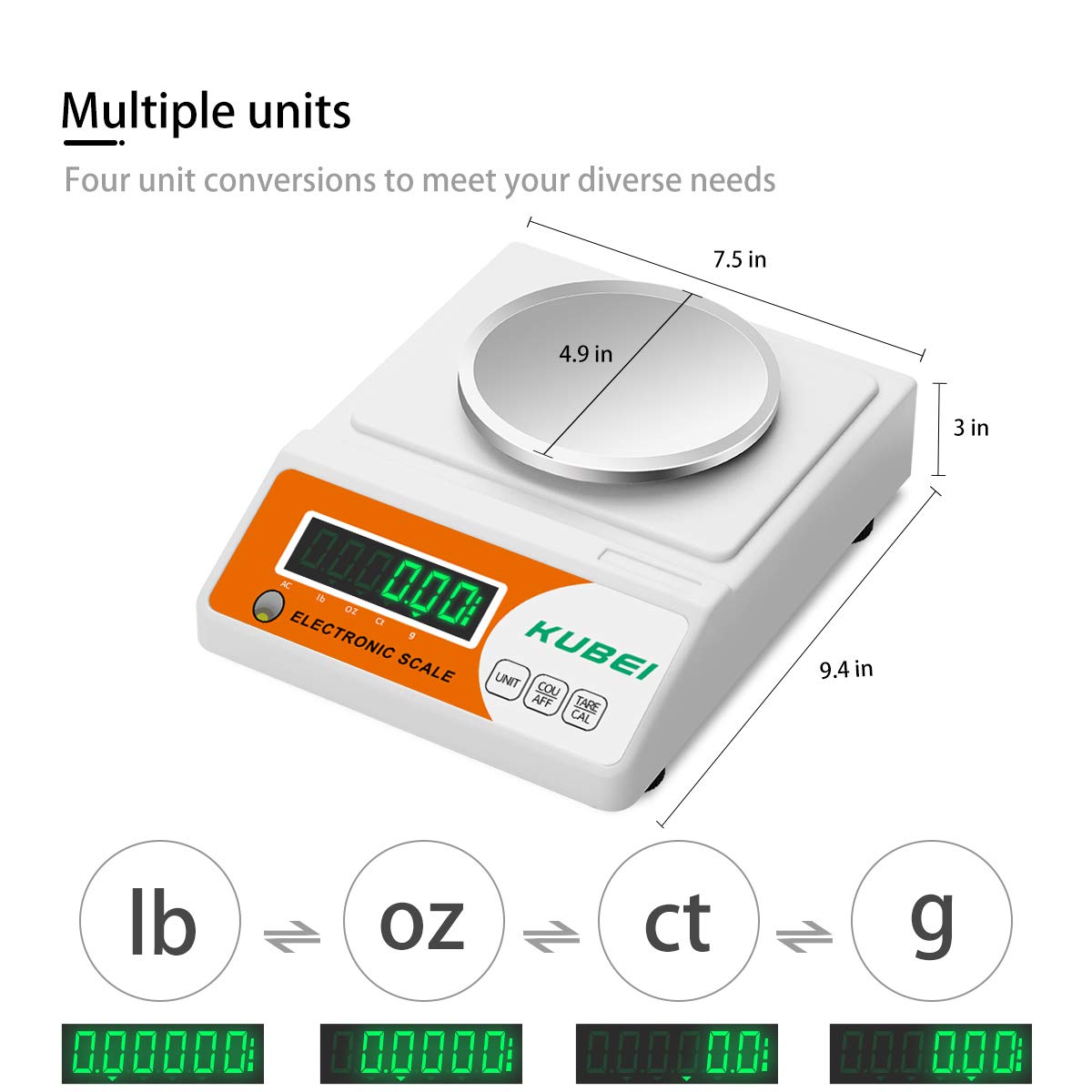 Alta Precisione 3kg/0.01g Bilancia Analitica Digitale di Precisione Bilancia Elettronica Bilancia Gioielli Bilancia Cucina Precisione Pesatura Calibrata Bilancia