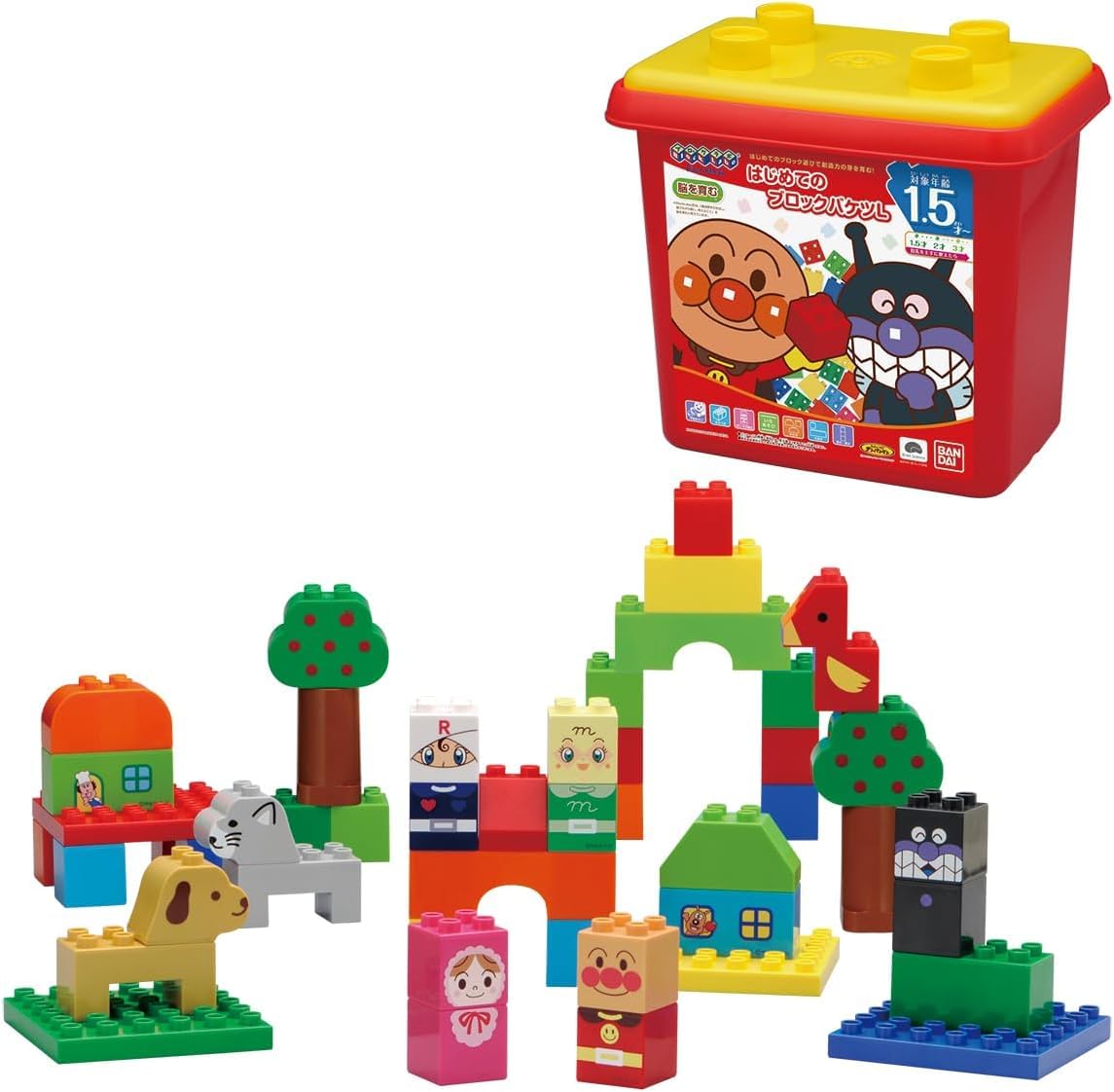 大量★アンパンマン ブロックバケツ ブロックラボ セット★おまけ付き？ Amazon.co.jp: [バンダイ(BANDAI)] BlockLabo ブロックラボ