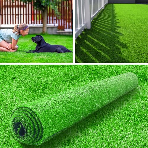 LVBAO Synthetic Artificial Grass Turf with Drainage Holes Professional Pee Pad 4FTX13FT (52 Square FT) Fake Grass Rug Carpet for Dogs Potty Training Garden Landscape Pets Patio Playground