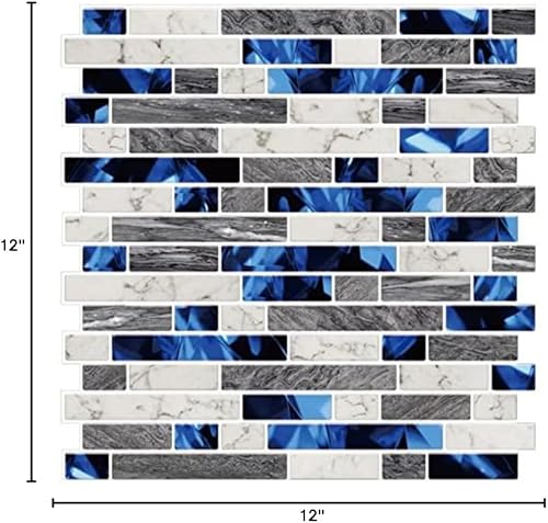 Miniatura 7 de STICKGOO - Protector para loseta en muro de diseño más grueso, 12 x 12 pulgadas, para pegar en la cocina, calcomanías autoadhesivas para loseta en