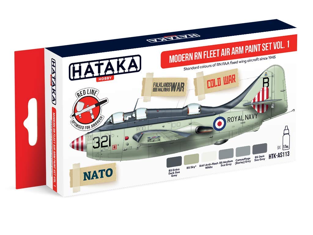 Hataka Hobby White Htk-As113 Modern Rn Fleet Air Arm Paint Set Vol. 1