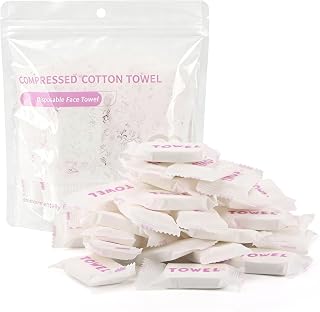 Disposable Washcloths for Travel, 80 Pcs Compressed Face Towel Tablets Wash Cloths for Travel Camping Hiking Sports (9.45 x 11.8 Inch)
