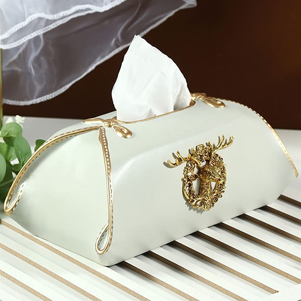 Portafazzoletti Multifunzionale Casa Retro Style Box Tissue Design Creativo Design Tissue Box Soggiorno Decorazione desktop Decorazione del tessuto Tavolo da pranzo Tavolo da pranzo Deposito di tessut