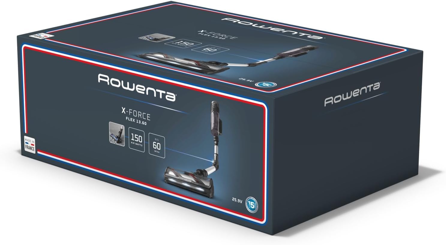 Rowenta X-Force Flex 13.60, kabelloser Akku-Staubsauger, Allergiker-Modell, tiefe Reinigungskraft, Flex-Gelenk, 150 Air Watt, bis zu 60 Minuten Laufzeit, Made in France, RH9A36WV