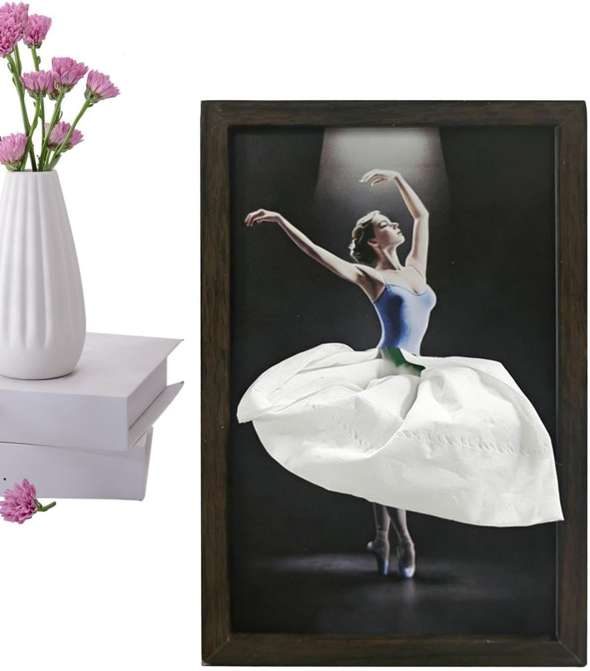 Tissue Box， Tissue Box Holder - Skirt Napkin Towels Dispenser | Ballet Dancer Fabric Cover