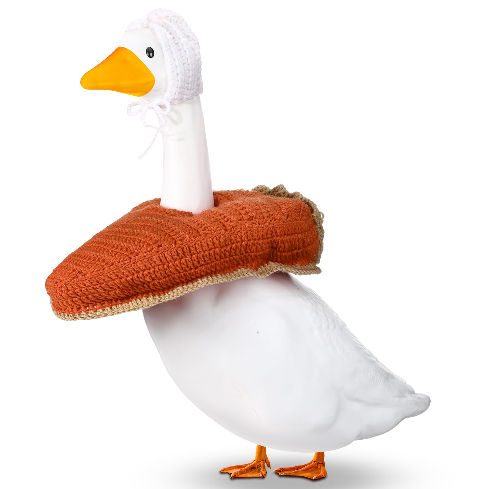 Abbylike Pumpkin Pie Crochet Porch Goose Outfit Fit 23'' Cement Statue