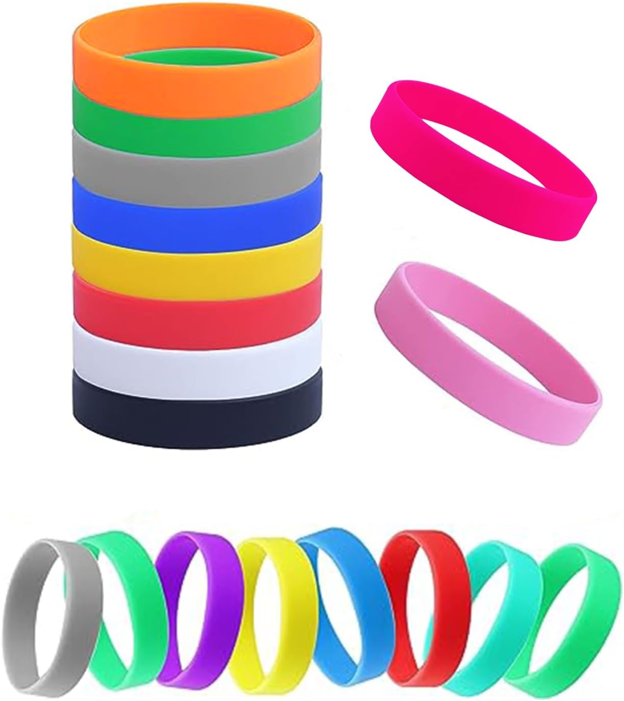 SAVITA 24 braccialetti in silicone pixel, 3 stili pixel, per feste a