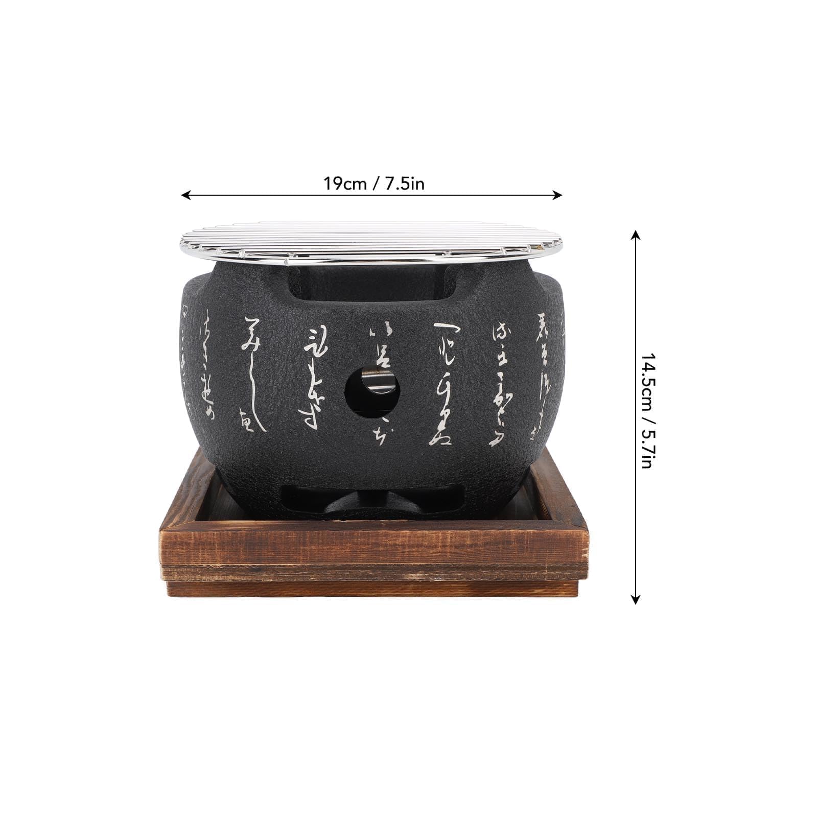 Griglia in Stile Giapponese, Mini Griglia Portatile per Barbecue Giapponese, Stufa a Carbone per Alimenti Rotonda, Stufa per Barbecue per Uso Domestico Patio(L)