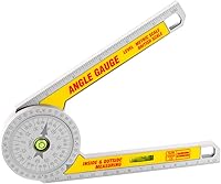Vista 1 de Miter Saw Protractor Angle Ruler, 360 Degree Measure Tool ,Angle Finder Gauge with High Accuracy Bubble Level for Carpenters and All Building Trades