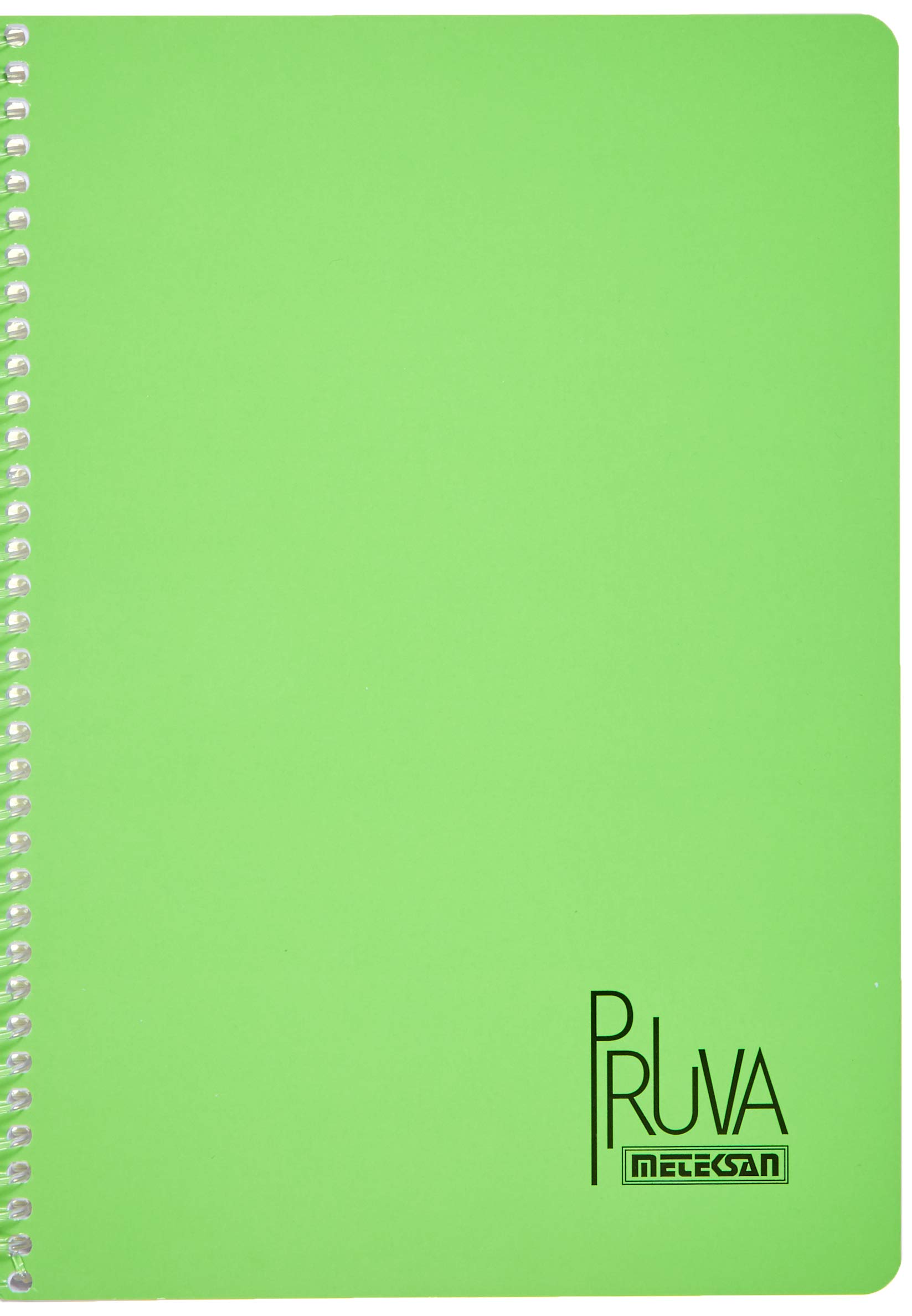 Meteksan Pruva A4 Pet Spiralli Karton Kapaklı Defter 144 Yaprak - Çizgili - Yeşil
