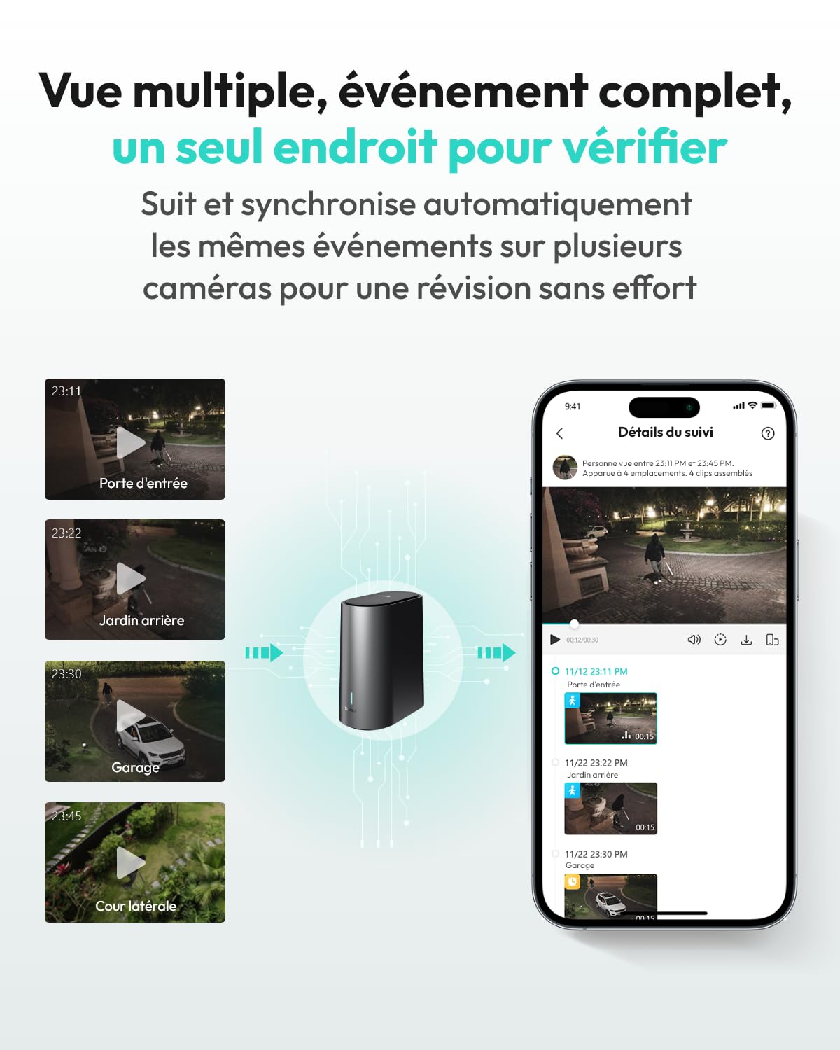 BOTSLAB 4K 8MP Camera Surveillance Exterieure sans Fil, 4 Cam-Kit