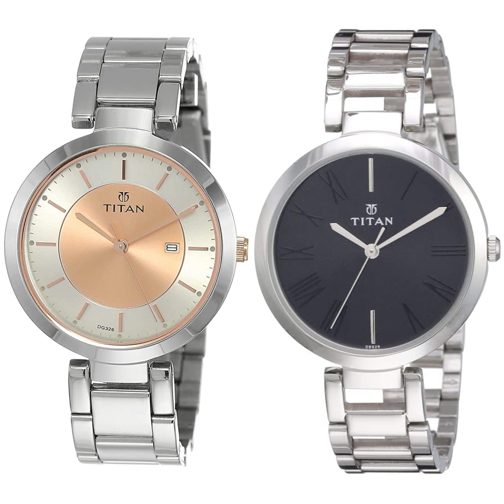 Titan Stainless Steel Women Analog Watches Combo (Nk2480Km01,Nk2480Sm02), Silver (B07X4KJG1C) Amazon Price History, Amazon Price Tracker