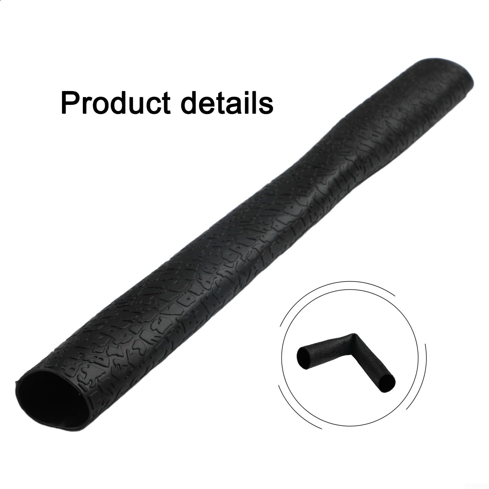 Impugnatura in gomma siliconica per stecca da biliardo, antiscivolo, per giocare a biliardo e snooker, 29,5 x 3,5 cm (nero)