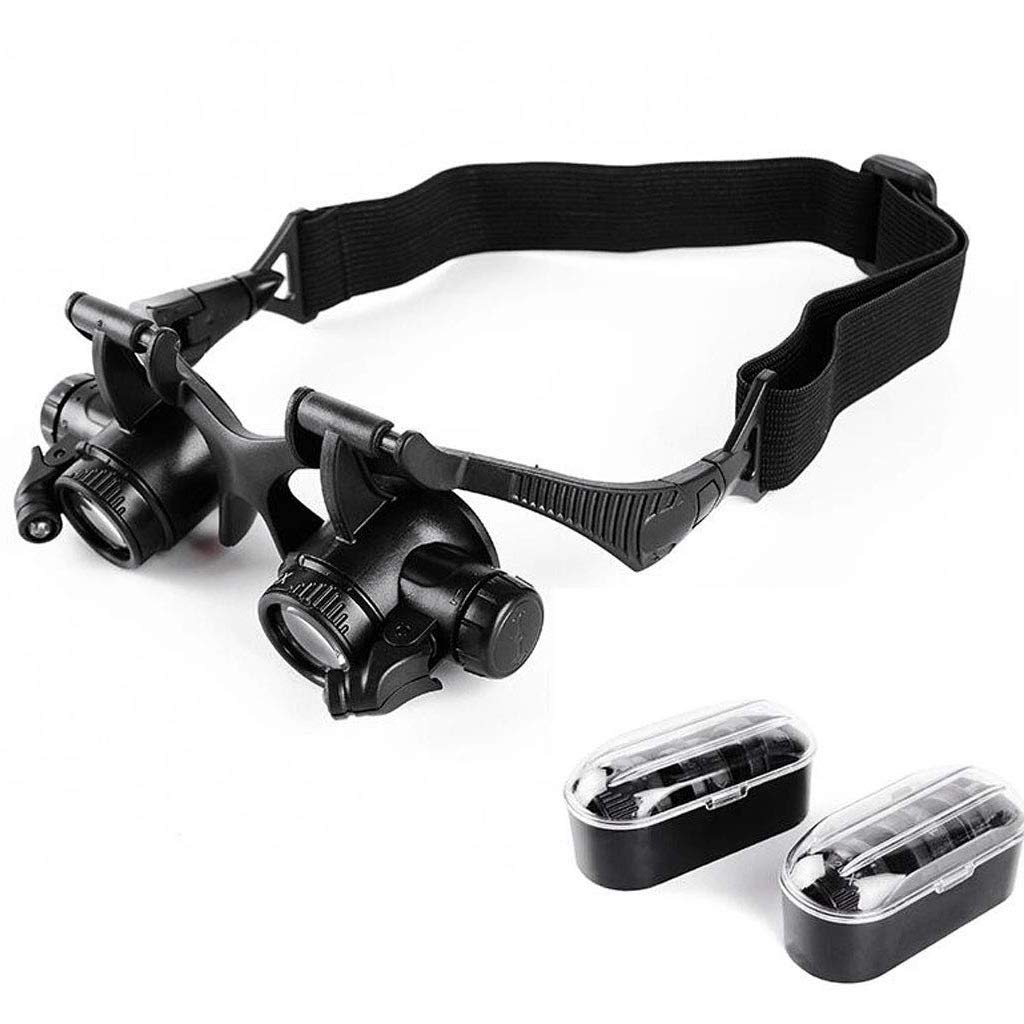 Lupenbrille Lupenbrille mit Licht Stirnband Lupe mit Beleuchtet für Juwelier Reparatur Uhr Stern des Lichts