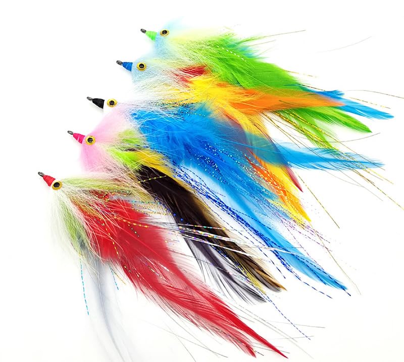 Pack of 5#2/0 New Trout Steelhead Salmon Pike Streamer Fly for Seawater Fly Fishing Flies Lure Conehead Tube Flies Big Streamer
