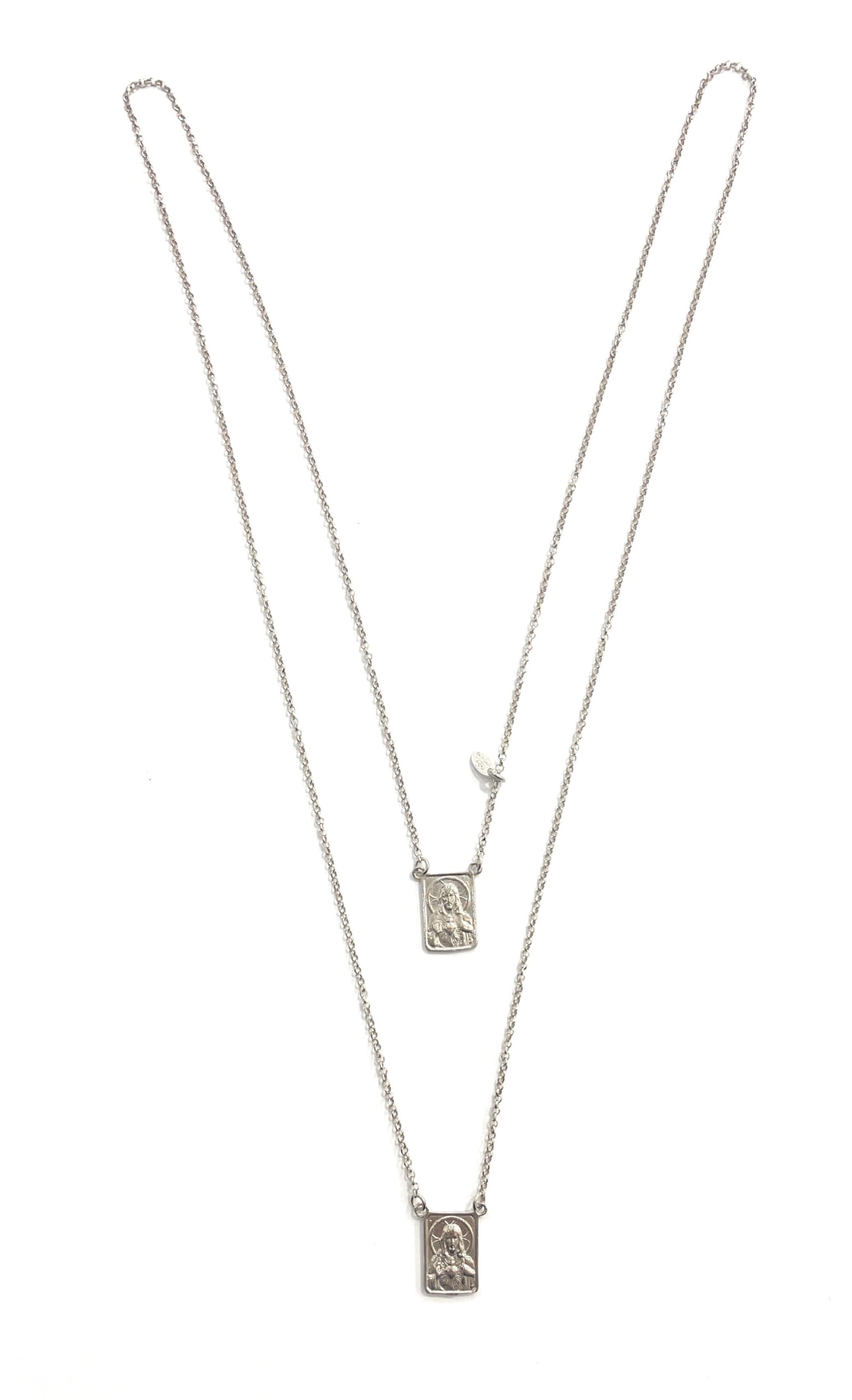 De Bussy Médaille scapulaire en argent double C/C