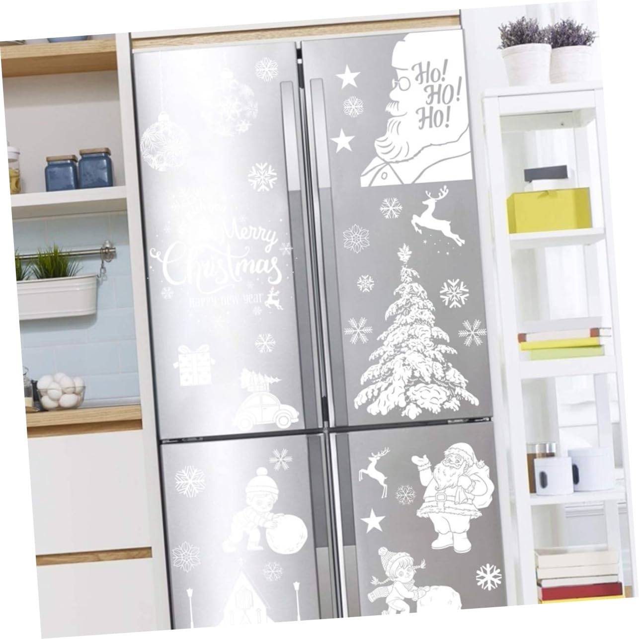 5 Juegos Pegatinas Navideñas La Ventana Del Muñeco De Nieve Se Aferra Decoraciones De Pared De Navidad Neón Christmas Tree Xmas Tree Ventana De Navidad Se Aferra 9 Hojas * 5 Cabilock