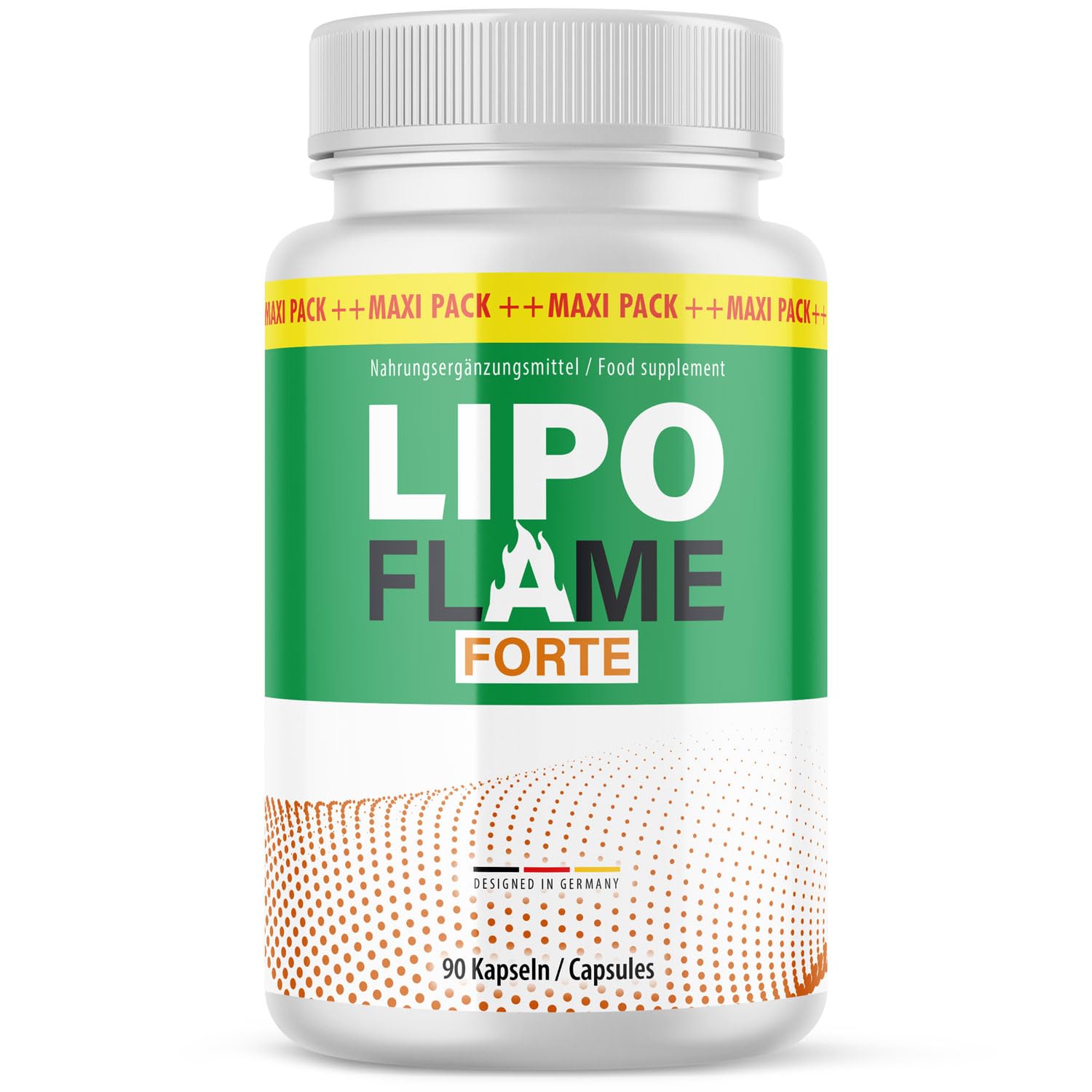 Lipo Flame Forte Kapseln | Für Männer & Frauen | 90 Kapseln