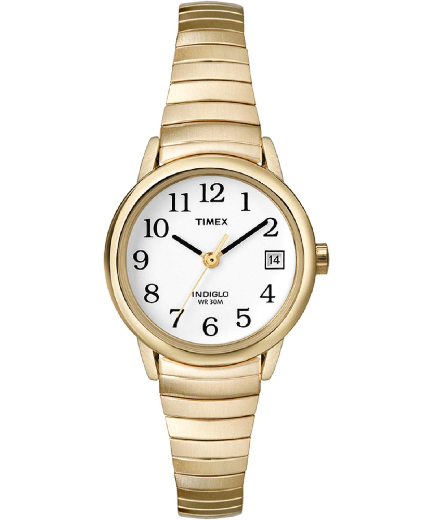 Timex T2H351 Womens Easy Reader Gold-Tone Expansion Band Watch