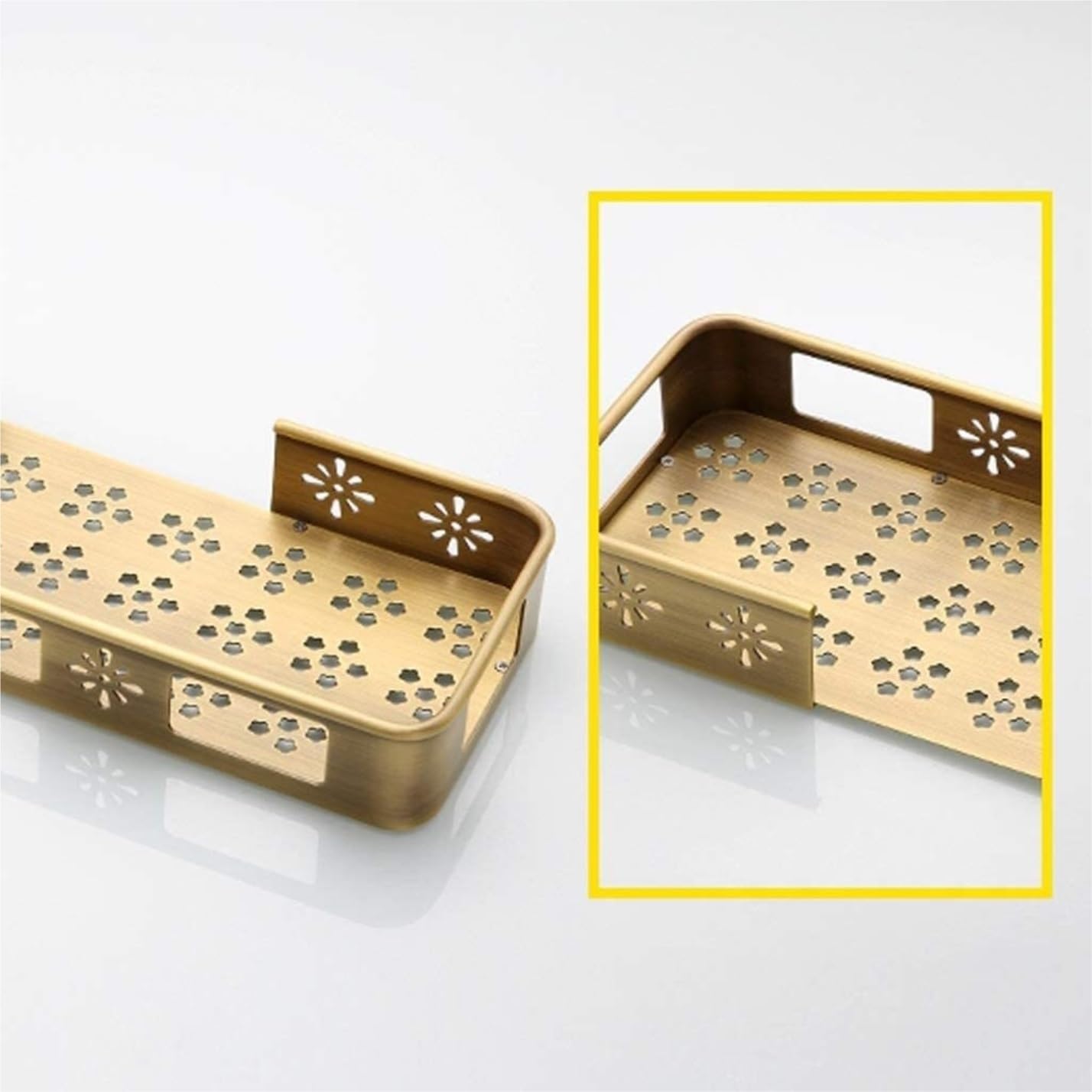 Portaoggetti Doccia Organizzatore di Stoccaggio Sospeso per Bagno in Metallo con Ganci E Cestini per Mensola da Scaffale(35 * 14 * 37.5cm)