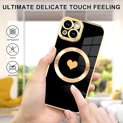 Miniatura 6 de tharlet Funda diseñada para iPhone 14, bonita funda de lujo con borde chapado compatible con Magsafe, protección de esquinas elevadas con cubierta