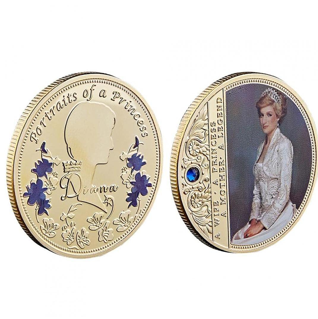 Froiny 1pc Princess Diana Commemorative Coin Queen Souvenir Coin Collection Gifts Collectible Coins Gold