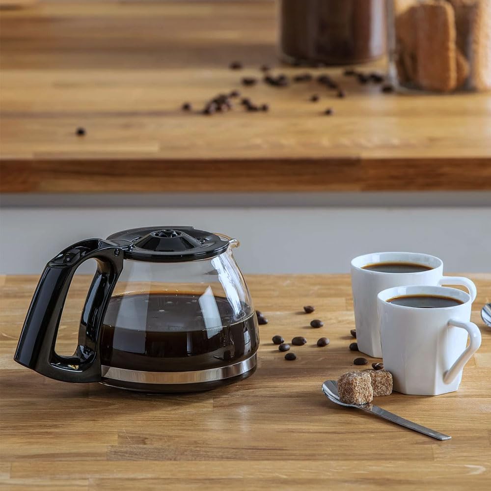 Anakel Home Ricambio caraffa caffettiera SS-201122 compatibile con caffettiera Moulinex Subito, Principio | 600 ml, per 4-6 tazze, con coperchio