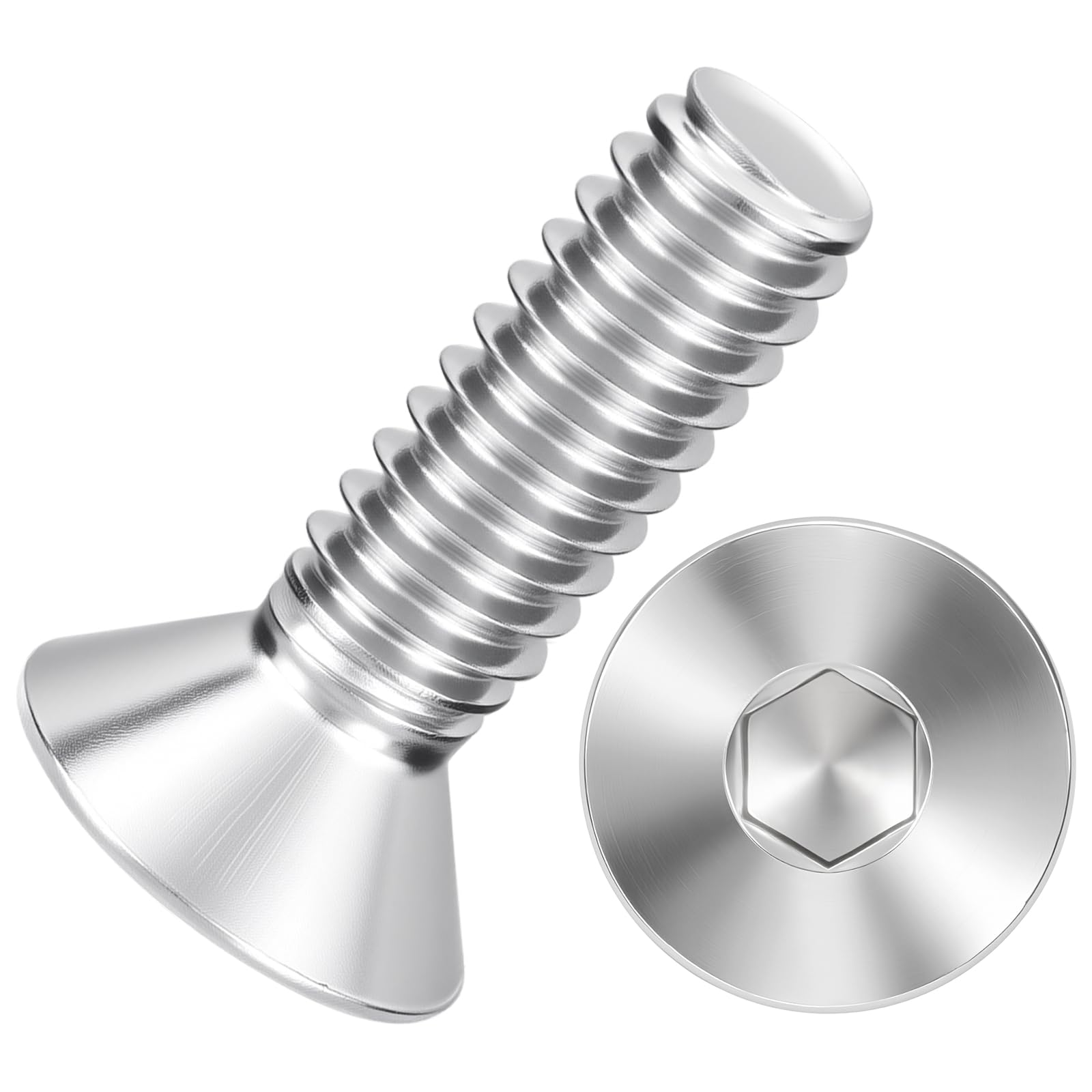 Kozelo 20Pcs[1/4-20x7/8"] Flat Head Socket Cap Screw Countersunk Bolt — image 1