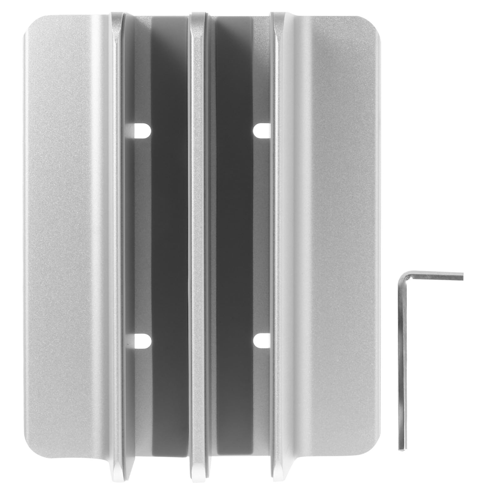 Lurrose Supporto Verticale per Laptop in Lega di Alluminio, Base da Scrivania a Doppio Slot per Notebook e Tablet, Porta Tablet Multiuso Finitura Cnc Liscia e Resistente