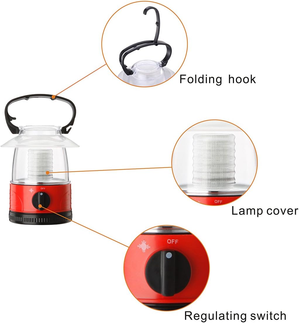 ZZD Mini LED Camping Lantern Lights Small Kids Waterproof Outdoor Lightweight Camping Flashlight for Hiking, Emergencies, Storms