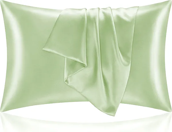 BEDELITE Satin Pillowcase for Hair and Skin, Super Soft and Cooling Similar to Silk Pillow Cases 2 Pack with Envelope Closure, Gift for Women Men(20"x36" King Size, Gleam)