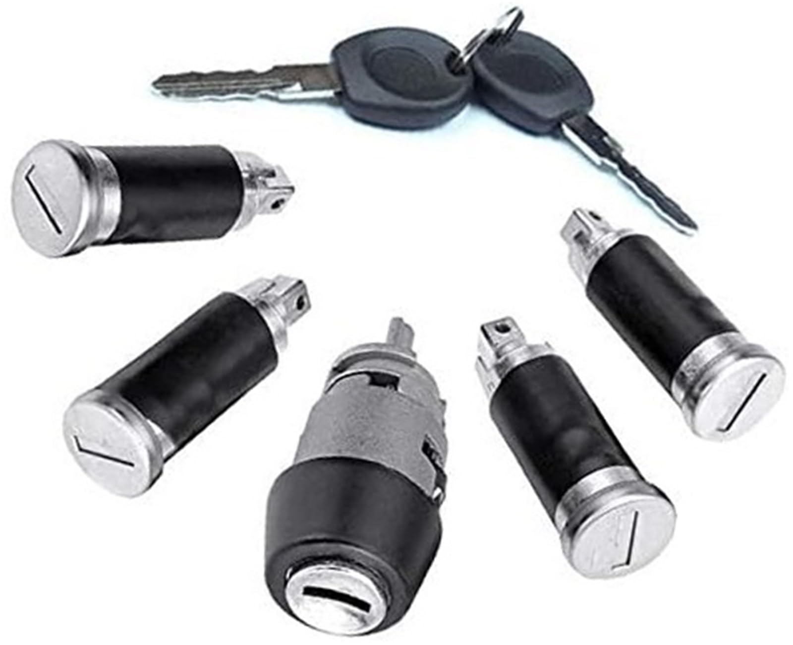 Szwaldaper One Color Auto Door Lock Latch Ignition Switch And Door Lock Barrel Set With Two Keys, For Vw, For Transporter, For Caravelle T4 1990-2003