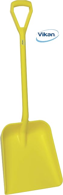 Vikan Shovel Large Lightweight Strong Durable Plastic Rust Proof Food Snow Muck (Yellow)