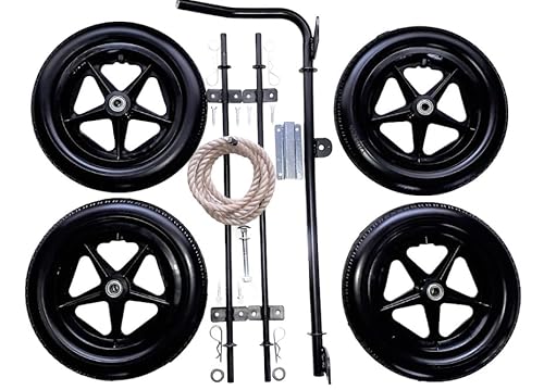 Wooden Go Kart Dual Hand Brake Wheels and Axle Kit