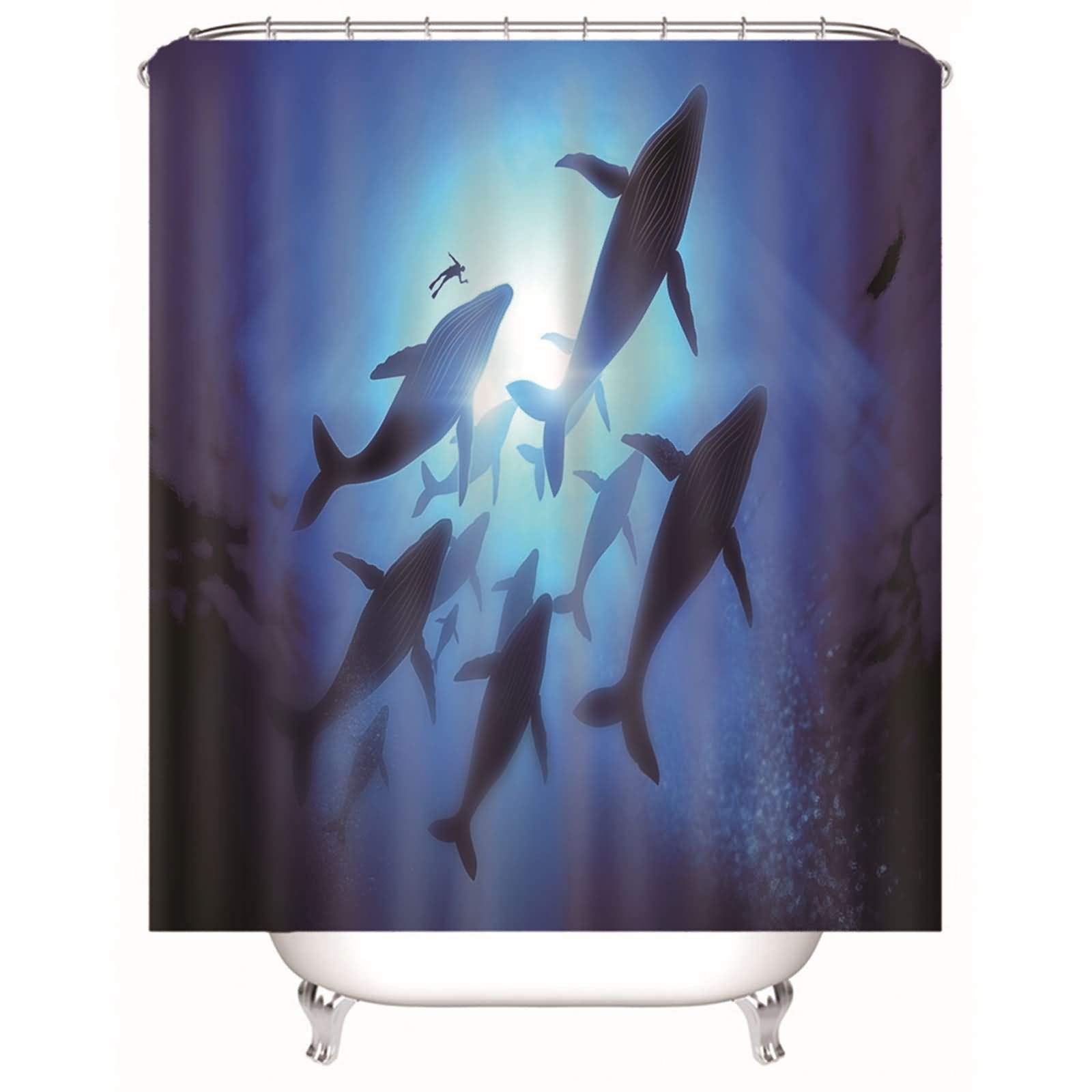 Rideau de douche fenêtre extra long 180x180 tissu imperméable renforcé