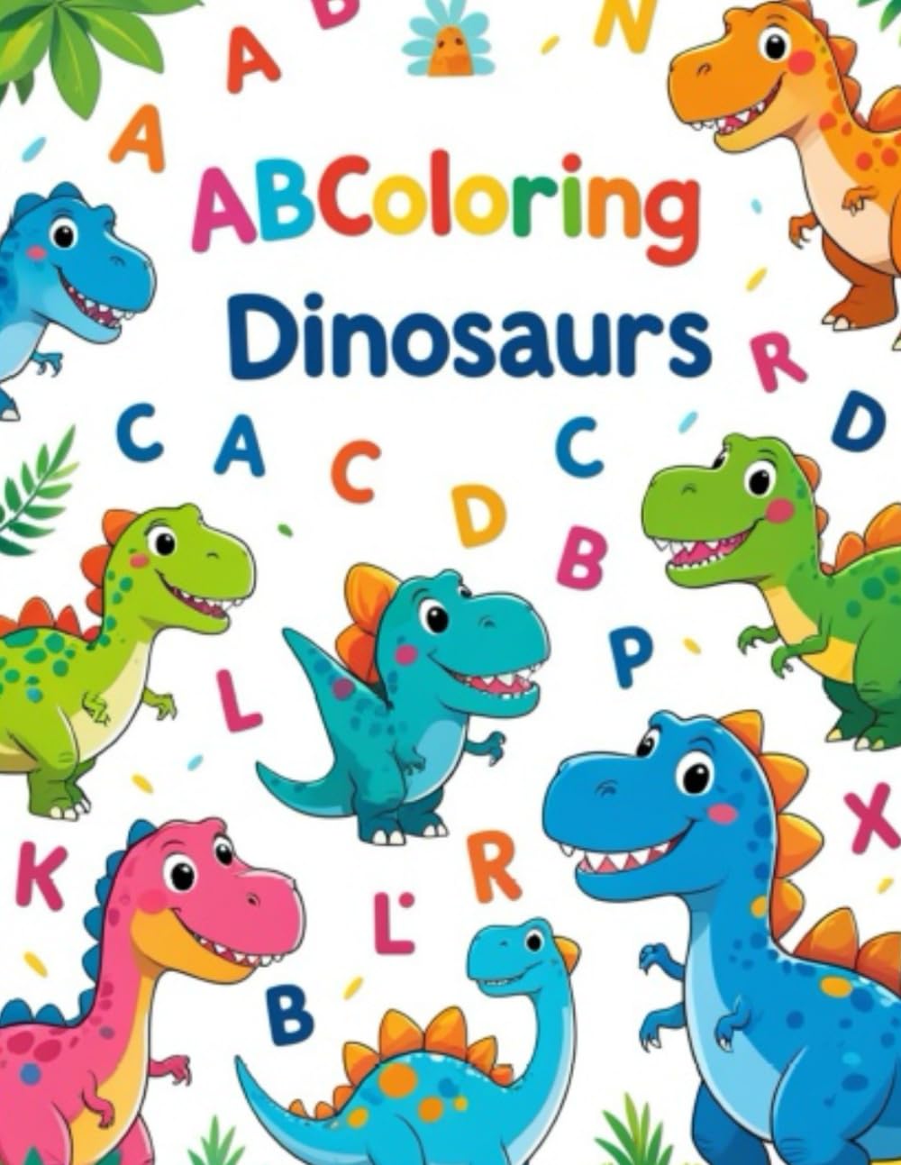 ABColoring – Dinosaurs: A Fun Alphabet Coloring Adventure with Cute Dinosaurs from A to Z