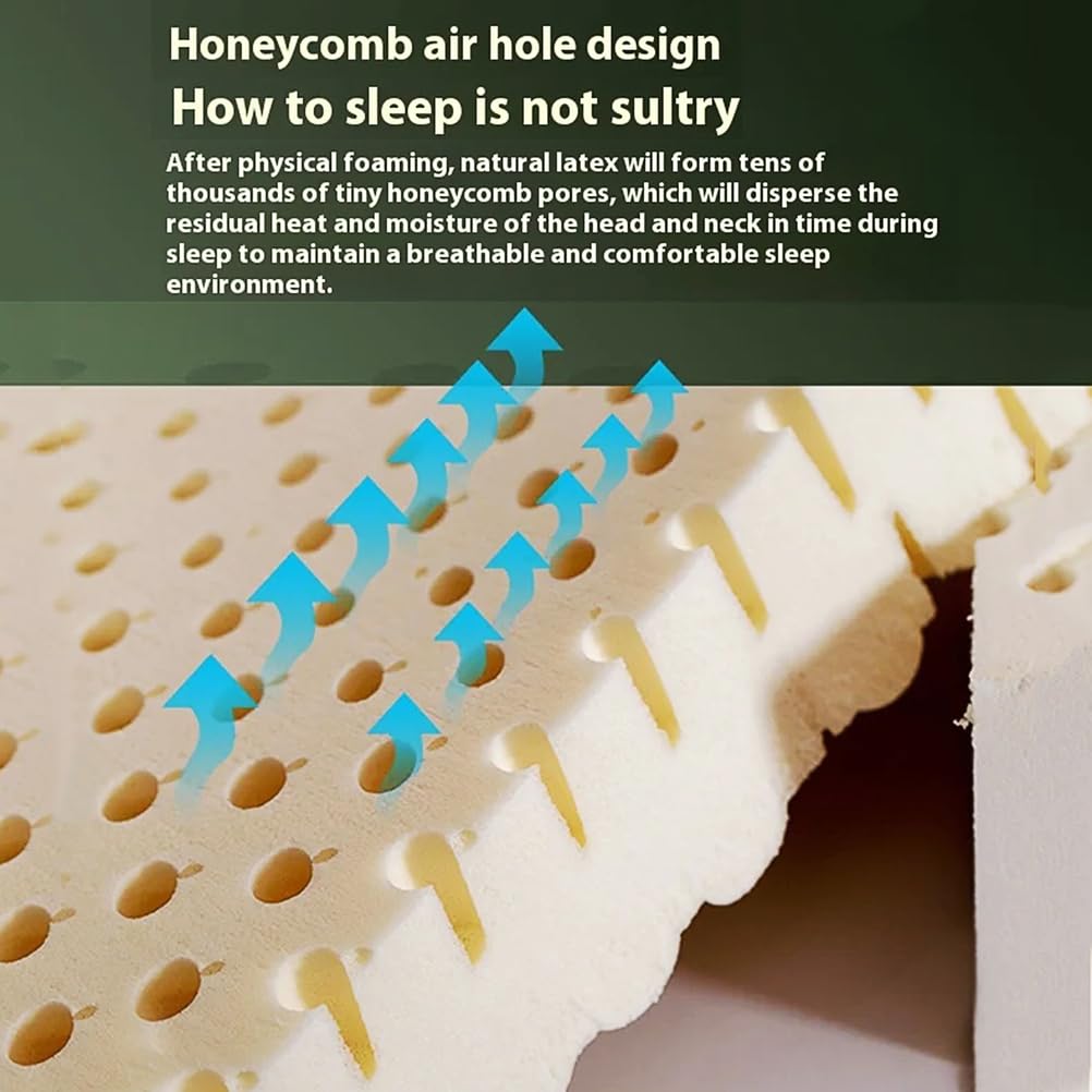 Materasso antidecubito in lattice naturale, spessore 10 cm, sollievo dalla pressione su entrambi i lati, supporto per dolori alle spalle e alla schiena, soluzione confortevole 200 x 220 cm